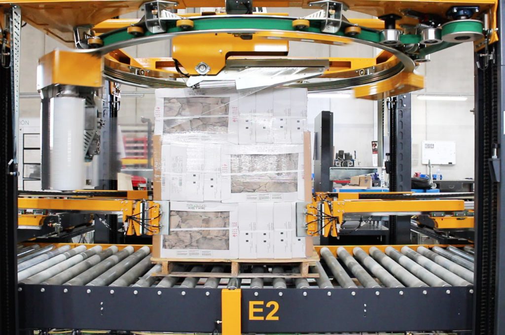 Bandeloreuse Automatique a ànneu Palettes applicateur cornières de carton